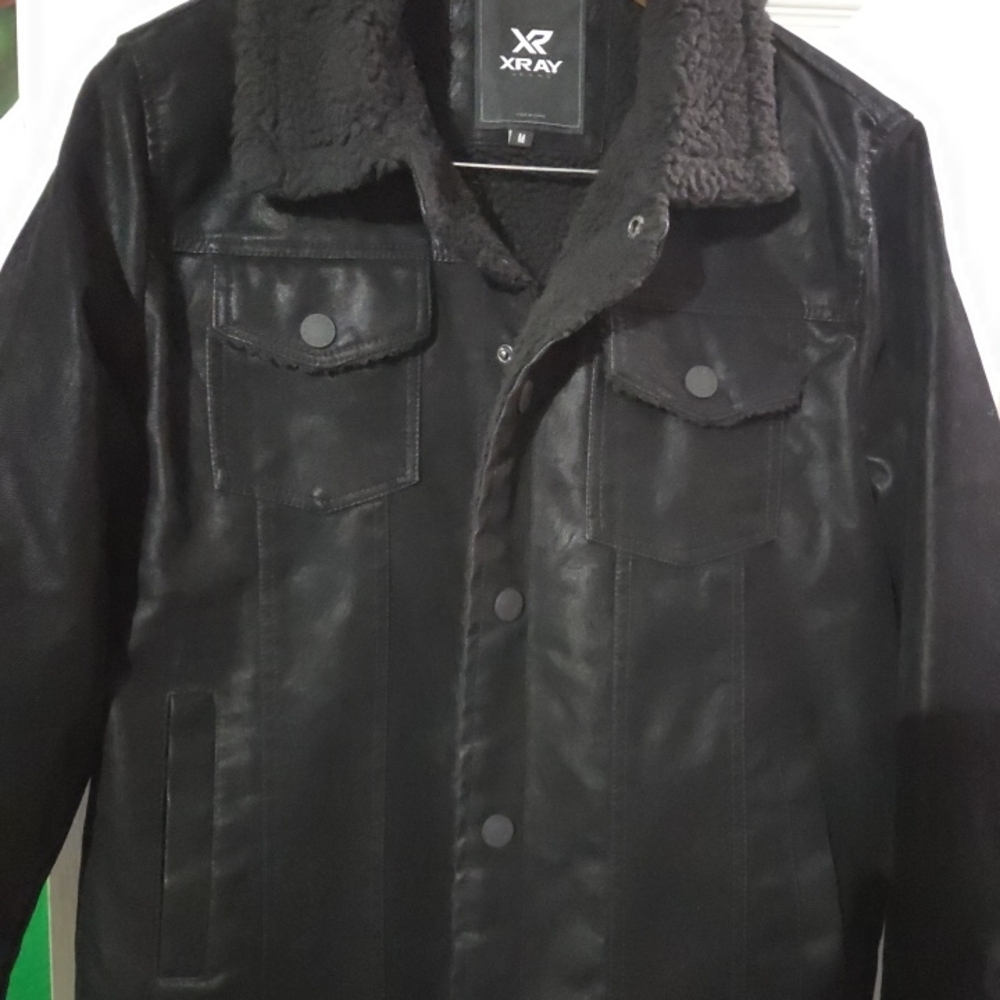 XRay Men's Black Sherpa-Lined Jacket